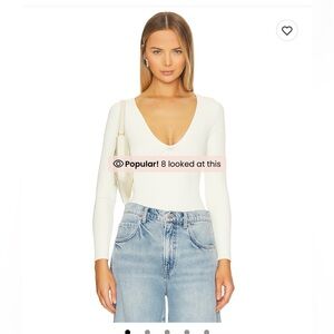 White Long Sleeve Bodysuit